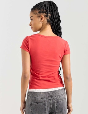Playera manga corta Sexy Jeans cuello redondo para mujer