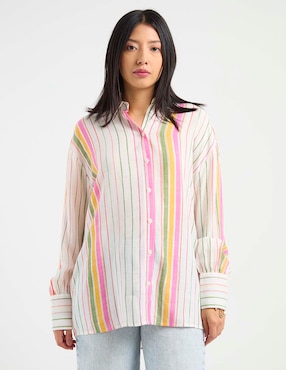 Blusa camisera That's It manga larga para mujer