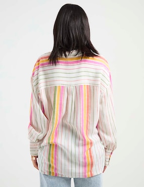 Blusa camisera That's It manga larga para mujer