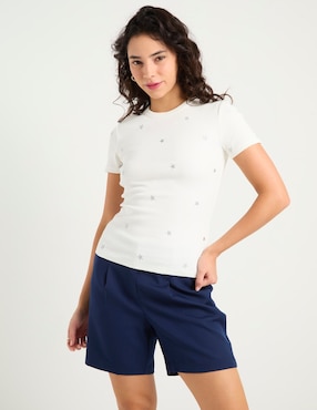 Playera manga corta That's It cuello redondo para mujer