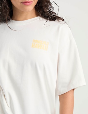 Playera manga al codo That's It cuello redondo para mujer