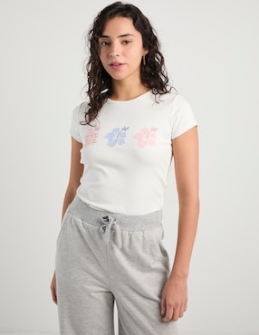Playera manga corta That's It cuello redondo para mujer