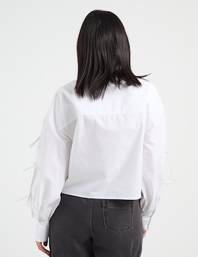 Blusa camisera That's It manga larga para mujer