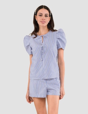 Blusa Tattoo manga corta para mujer