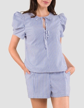 Blusa Tattoo manga corta para mujer
