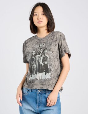 Playera manga corta Tee Bar cuello redondo para mujer
