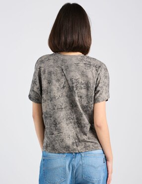 Playera manga corta Tee Bar cuello redondo para mujer