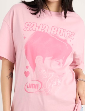 Playera manga corta Saja Boys cuello redondo para mujer