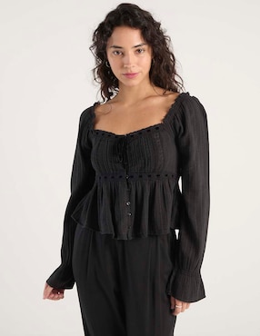 Blusa American Eagle manga larga para mujer