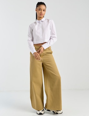 Blusa camisera That's It manga larga para mujer