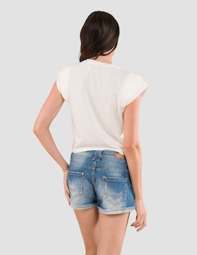 Playera manga corta Tattoo cuello redondo para mujer