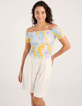 Blusa Biography manga corta para mujer