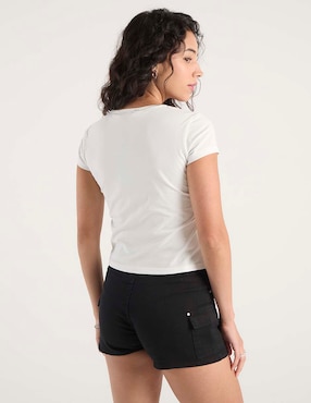 Playera manga corta Biography cuello redondo para mujer