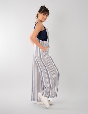 Jumpsuit Salsa de lino estampado a rayas para mujer