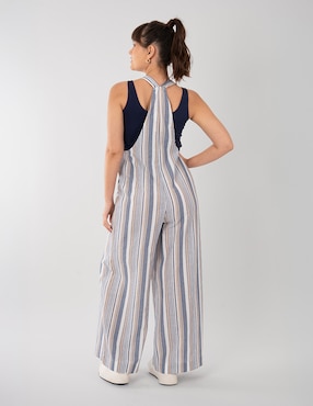 Jumpsuit Salsa de lino estampado a rayas para mujer