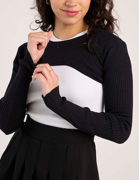Blusa Coffee Bean manga larga para mujer