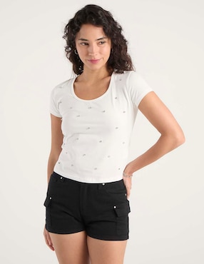 Short Coffee Bean de algodón para mujer