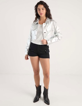 Short Coffee Bean de algodón para mujer