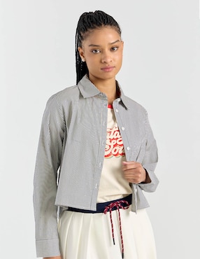 Blusa camisera Coffee Bean manga larga para mujer