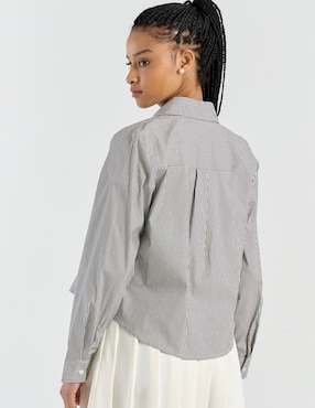 Blusa camisera Coffee Bean manga larga para mujer