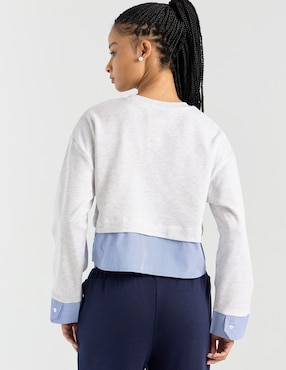 Sudadera con efecto doble prenda Coffee Bean para mujer