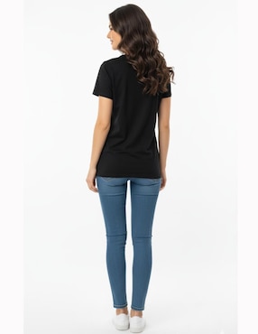Playera manga corta Holo cuello redondo para mujer