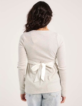 Playera manga larga Hollister cuello V para mujer
