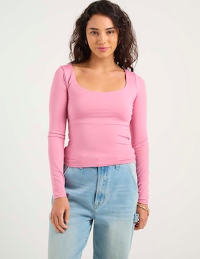 Playera manga larga Hollister para mujer