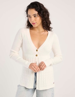 Suéter Hollister cuello V para mujer