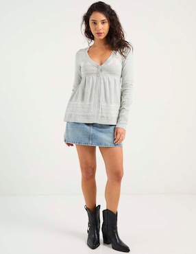 Suéter Hollister cuello v para mujer