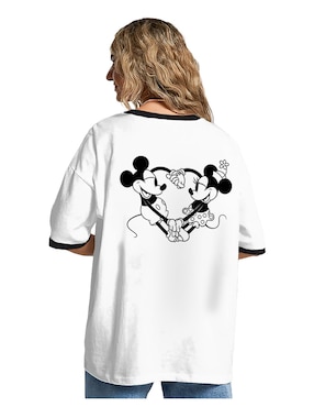 Playera manga corta Tee Bar Coleccion Caricaturas cuello redondo para mujer
