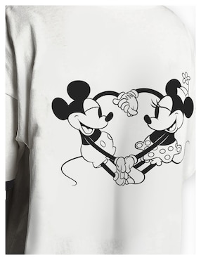 Playera manga corta Tee Bar Coleccion Caricaturas cuello redondo para mujer