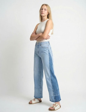 Jeans wide leg cintura media American Eagle para mujer