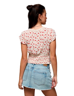 Blusa American Eagle manga corta para mujer
