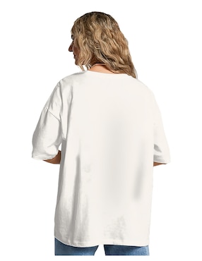 Playera manga corta Tee Bar Caricaturas cuello redondo para mujer
