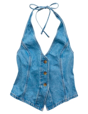 Top American Eagle cuello halter escote espalda abierta tirante delgado