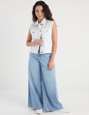 Jeans wide leg cintura media American Eagle para mujer