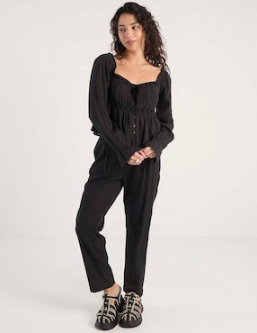 Pantalón jogger Coffee Bean relajado para mujer