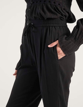 Pantalón jogger Coffee Bean relajado para mujer