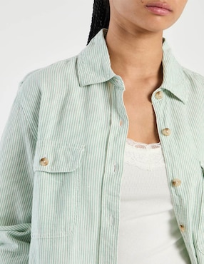 Blusa camisera American Eagle manga larga para mujer