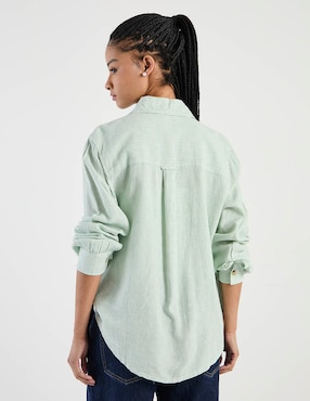 Blusa camisera American Eagle manga larga para mujer