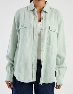 Blusa camisera American Eagle manga larga para mujer