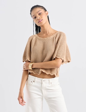 Suéter American Eagle cuello redondo para mujer