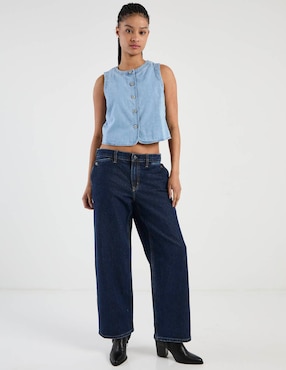 Jeans amplio American Eagle cintura para mujer