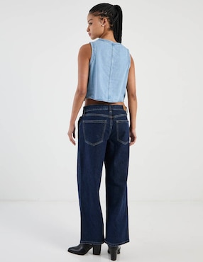 Jeans amplio American Eagle cintura para mujer