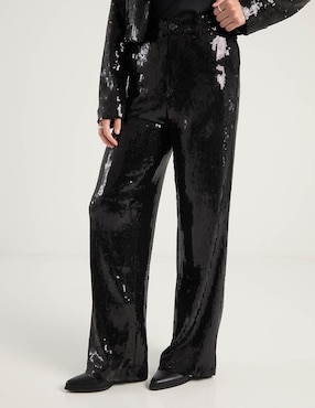 Pantalón relaxed Coffee Bean wide leg para mujer