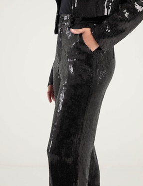 Pantalón relaxed Coffee Bean wide leg para mujer