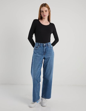 Jeans relaxed amplio cintura American Eagle para mujer