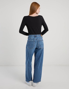 Jeans relaxed amplio cintura American Eagle para mujer