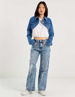 Jeans straight Coffee Bean Wax Jeans para mujer